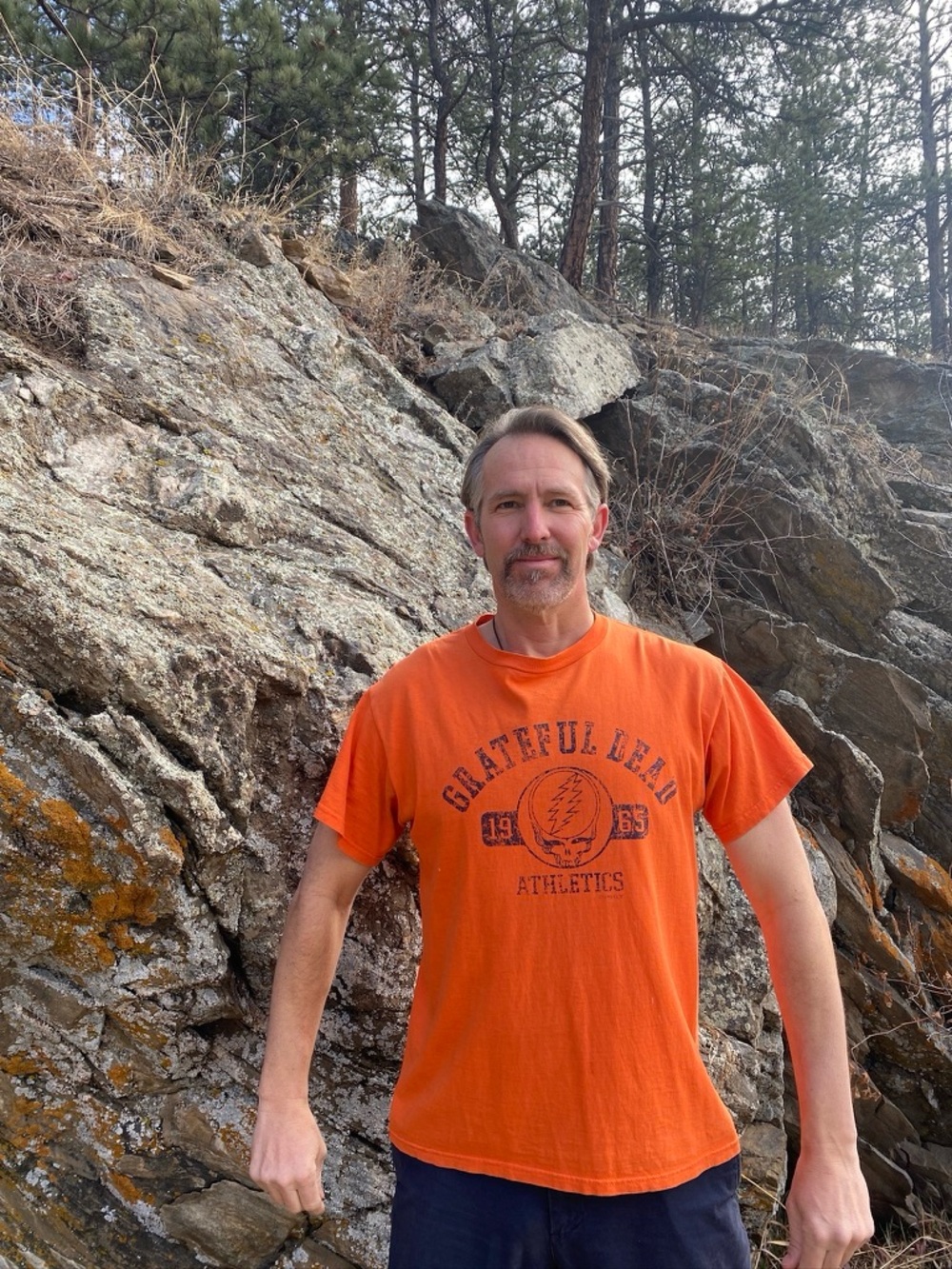 Grateful Dead Orange Athletic Graphic Short Sleeve Tee